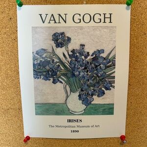 'Irises' Art Print - Blue and White